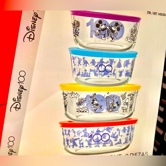 Pyrex Kitchen Disney 0 Year Anniversary Pyrex Glass Food Storage